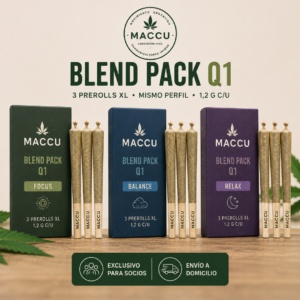 Blend Pack Q1 Relax — 3 Prerolls XL de 1,2 g